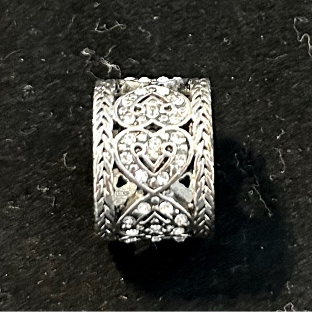 Silver color costume jewelry ring